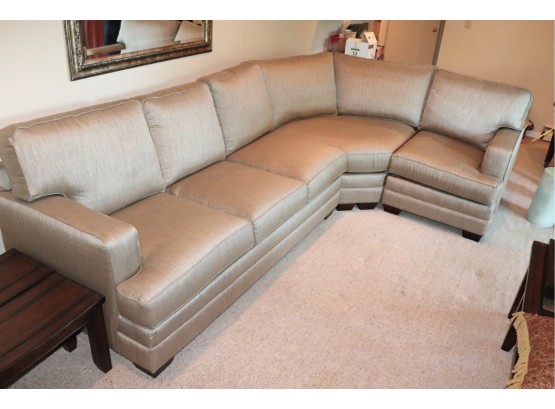 Beautiful Large Curved Bassett Furniture USA Sectional Sofa