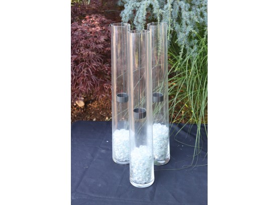 Tall Decorative Glass Tea Light Candle Tubes