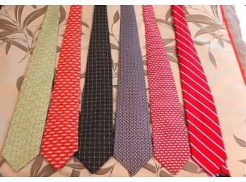 Lot Of Men's Assorted Colored Ties Includes Brooks Brothers, Vineyard Vines, Joseph & Lyman