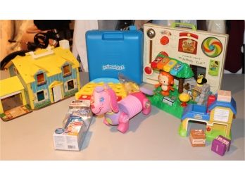 Lot Of Assorted Children's Toys Including Fisher Price Activity Center & Play House