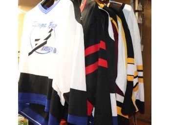 Lot Of Assorted Hockey Jerseys Sizes Range M - XL Condition Varies