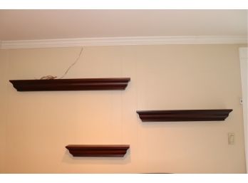 Set Of 3 Hanging Wall Shelves With Sleeve To Hold Pictures