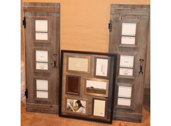 Lot Of Decorative Picture Frames Including Cabinet Door Style Frames