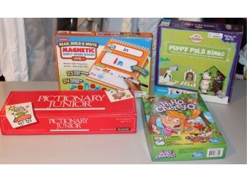 Children's Games Includes Pictionary Junior, HiHo Cherry-O, And Puppy Pals Bingo