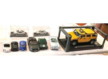 Lot Of Assorted Toy Cars Includes Audi Coupes And Large Yellow  Hummer By Maisto