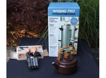 Waring Pro Professional Quality 55 Cup Coffee Urn With Teapot And Wine Butler