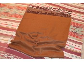 Large Ralph Lauren Cotton Blanket And Small Brown Cashmere Blanket