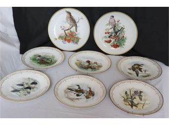 Lot Of Decorative Bone China Bird Plates By Edward Marshall Boehm And Golden Crown E & R