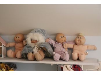 Lot Of 4 Vintage Cabbage Patch Dolls From The 80's