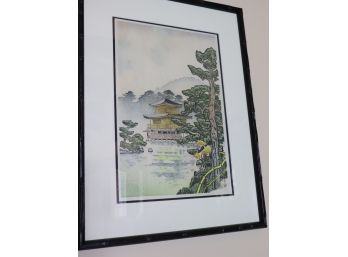 Japanese Woodblock Print ' Golden Pavilion In Kyoto ' Originated By Nisaburo Ito