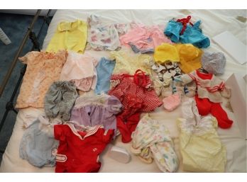 Lot Of Assorted Cabbage Patch Doll Clothing With Other Doll Accessories Mixed In