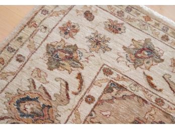 Handwoven Floral Wool Rug  114' L X  88' W