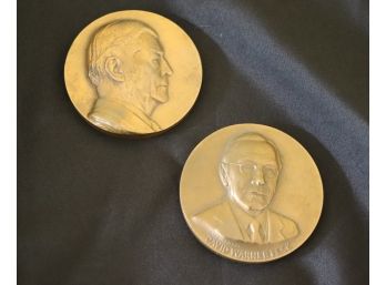 4' Commemorative Bronze Medallions Norris Darrell American Law & David Warner Peck