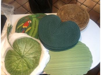 Mixed Lot Of Assorted PlaceMat Sets Including Parrots, Lily Pads, Hearts And More