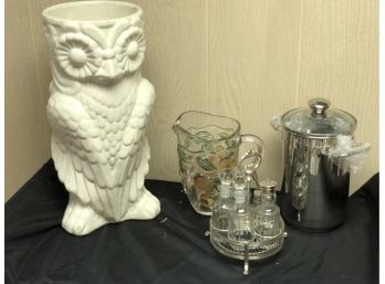 Mikasa Garden Harvest Pitcher, Cruet Set, Ice Bucket & Glasses AND OWL