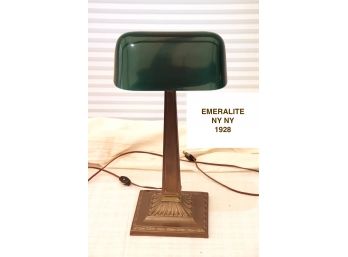Antique Emeralite Desk Lamp No 8734 H.G. Mc Faddin & Co New York USA