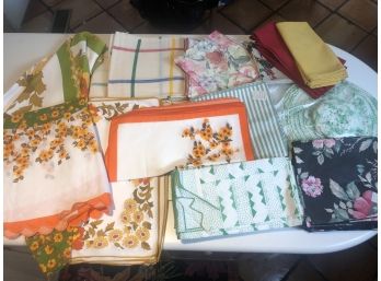 Mixed Lot Of Assorted Place Settings, Napkins And Doilies