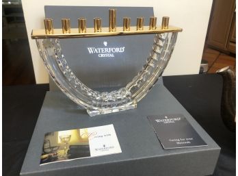 Waterford Menorah In Box And Shabbat Tea Pot Limited Edition