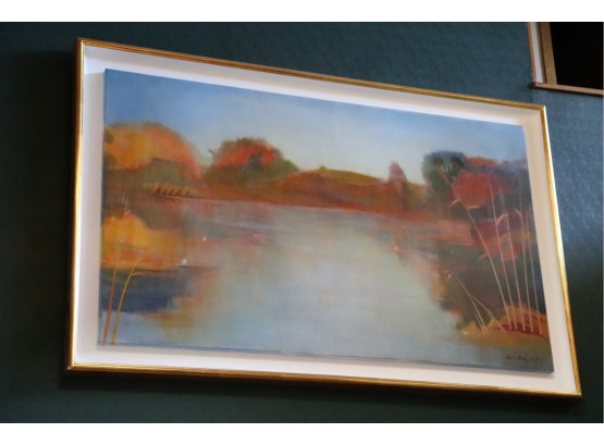 Large Framed Landscape Signed By Artist In Frame 66' L X 44' W