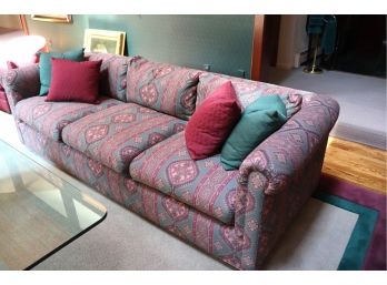 Custom Fabric Sofa By Emanuel, Aztec Style Pattern