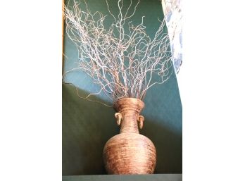 Large Decorative Pot With Decor 2 Feet Tall