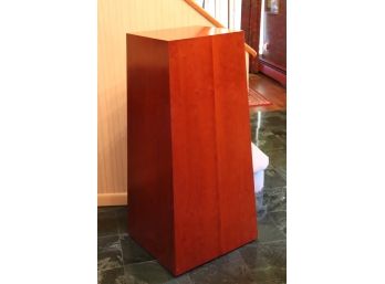 Large Wood Pedestal With Cherry Wood Finish