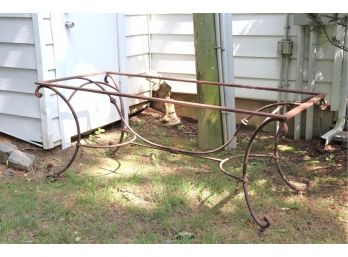 Large Heavy Iron Table Base, Needs A Top Great Project Piece, Made In Florence Italy.