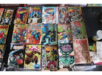 Mixed Lot Of Assorted Comics Titles Include Double Dragon, Captain America, Grim Jack And More Condition V