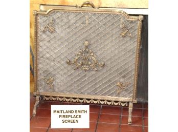 Maitland Smith French Style Bronze Fireplace Screen