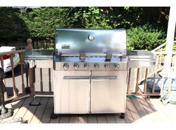 Large Weber Summit Gas Grill #7420001 S-620 Stainless-Steel 838- Sq In, 60,8000-BTU Natural Gas  & New Cover