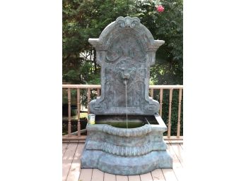 Large Bronze Fountain With Lion Head Great For Your Personal Outdoor Paradise