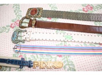 Lot Of Women's Belts Includes Includes Brighton, Linea Pelli, Streets Ahead, Embossed Calfskin Sizes S - M