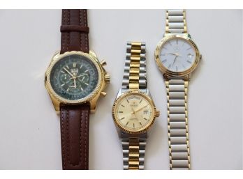 Lot Of Men's Watches Includes Orient, '32' And Stainless Steel