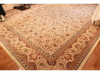 Large Wool Carpet Measures Approximately 12 Feet X 14 Feet