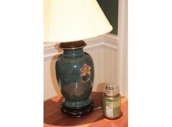 Beautiful Lamp With Gold Floral Accent