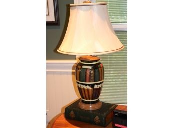 Decorative Painted Book Lamp With Treasure Island Book Storage Box
