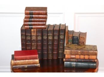 Lot Of 24 Antique Books Includes J. M. Herves Manuale Theologie, 1751 Schulder Liebe Das Sacrament