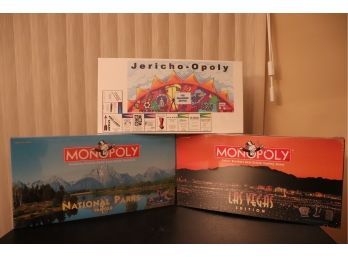 Lot Of 3 Brand New Collectible Monopoly Games  Jericho, Las Vegas And National Parks