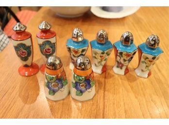 8 Piece Lot Of Noritake Salt And Pepper Shakers