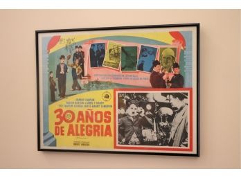 Original 30 Anos In Algeria Movie Poster, Chaplin, Laurel & Hardy, Keaton!!