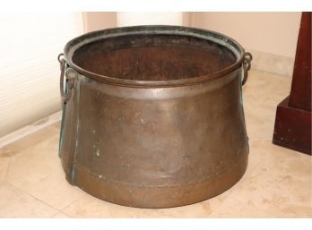 Large Antique Copper Cauldron