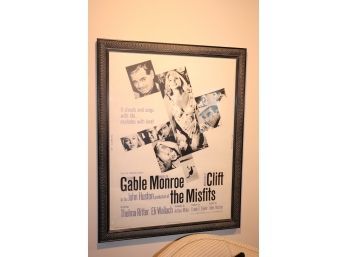 Original Framed “ The Misfits” Production Poster 1961 Clark Gable  Marilyn Monroe