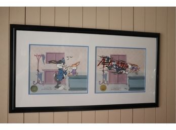 Original Limited Edition Signed Warner Bro’s Bugs Bunny “ Say Ah!” Cell Signed By Chuck Jones