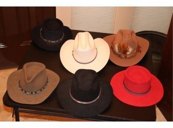 6 Piece Cowboy Hat Lot