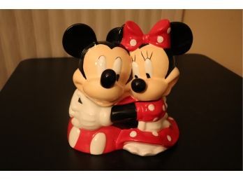 Mickey And Minnie Hugging Cookie Jar