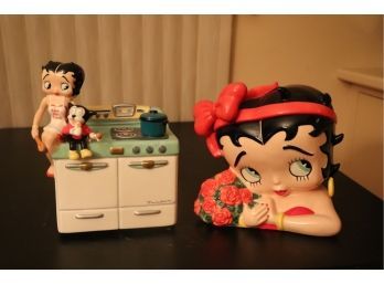 2 Piece Betty Boop Collectible Cookie Jar Lot