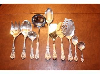 10 Piece Lot Of  Reed Ad Barton Francis The First Sterling Silver  Serving Pieces