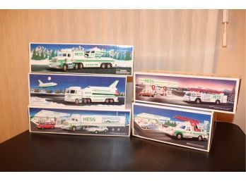 Lot Of 5 Assorted Collectible Hess Trucks Brand New!
