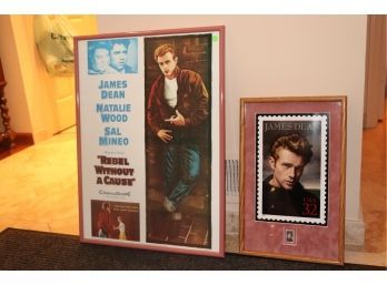 2 Framed James Dean Collectible Pictures