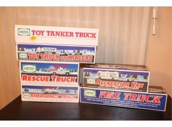 Lot Of 6 Collectible Hess Trucks Brand New